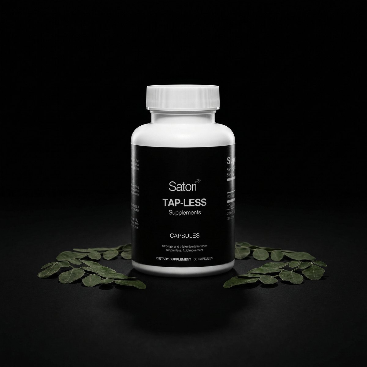 Tap-Less by Satori — 60-capsule bottle with moringa leaf
